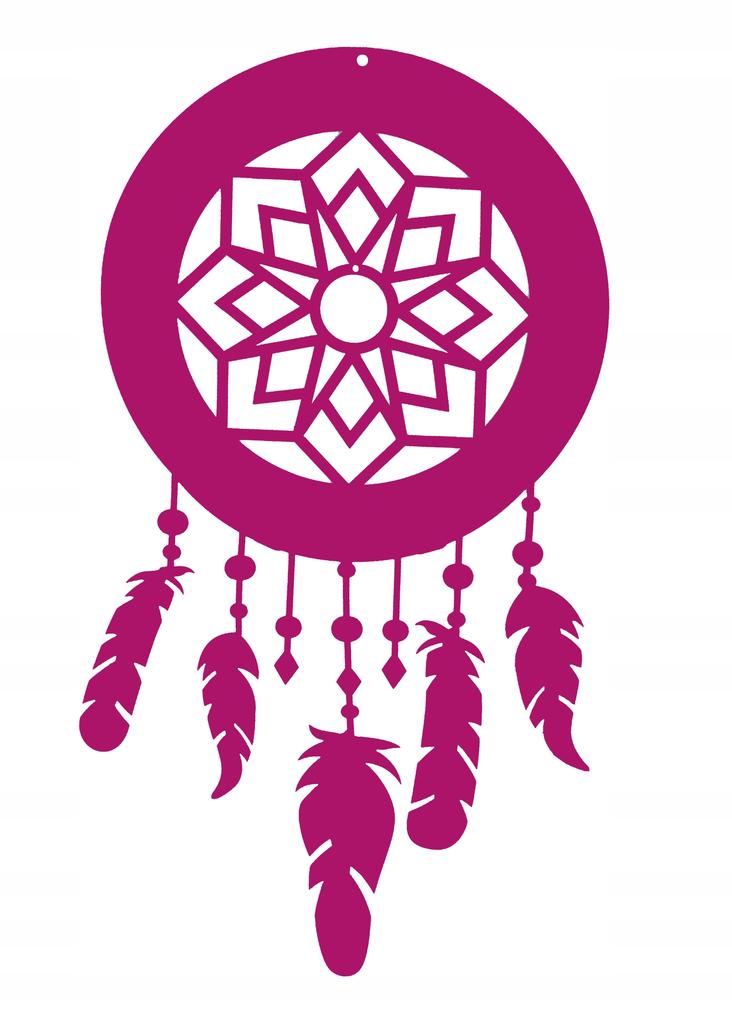 Girl' curtain DREAM CATCHERS openwork PINK 400x145