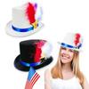 Independence Day Hat Gentleman Party Hat Evening Event Hat Felted Men Hat for Event and Theme Parties