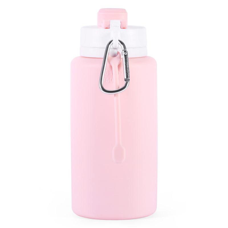 Outdoor Sports Bottle Portable Travel Cup Large Capacity Folding Silicone Water Bottle with Handle Gift Portable Cup