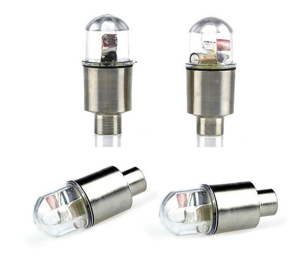 

lifepower Tire Valve Cap, LED Light, Operated, Light Sensor, White, Auto Lights for