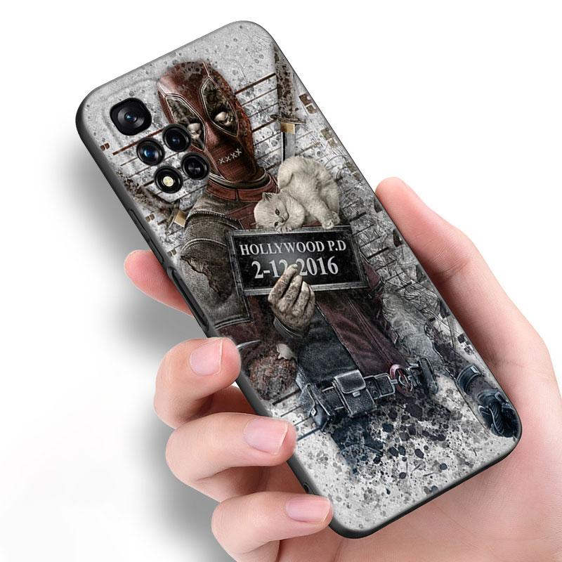 Cool Deadpool Black Silicone Phone Case For Xiaomi POCO X3 X4 NFC F5 M3 M4 M6 X5 X6 Pro F3 F4 GT 5G C55 C65 M5