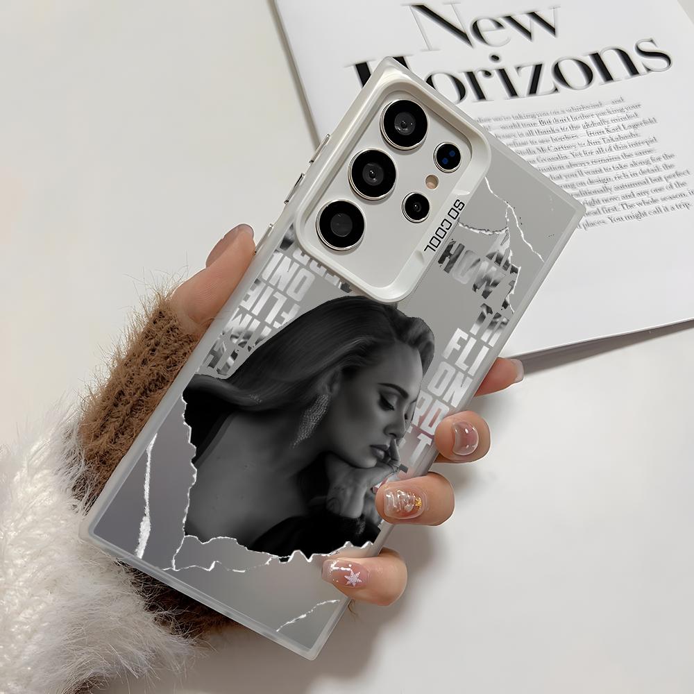 

Singer A-Adele A-Adkins Phone Case For Samsung Galaxy S25 Edge S24 S23 S22 S21 S20 Ultra Funda Silicone Silver Cover Galaxy S22plus 5G