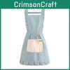 Striped Cotton Linen Apron Breathable Home Kitchen Restaurant Bib Anti Stain