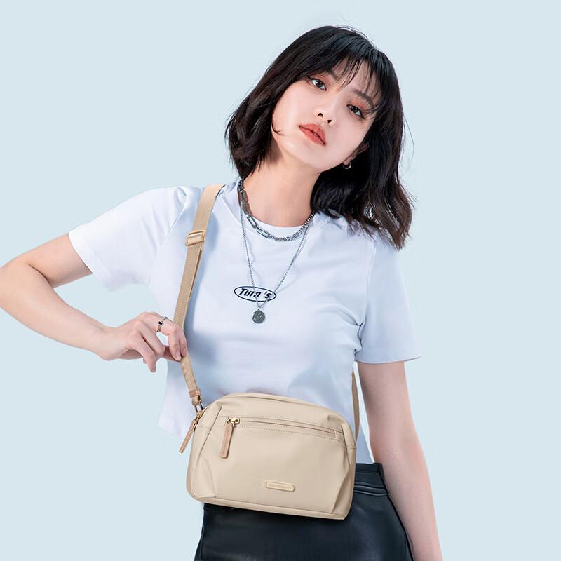 GOLF Crossbody Bag, Handbag, Water-Resistant Shoulder Bag, Phone Pouch, Apricot Color