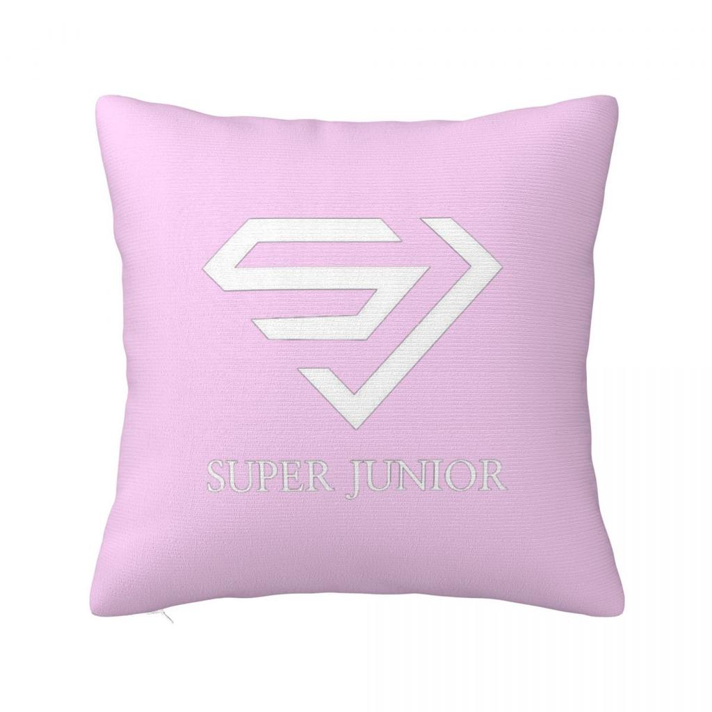 Super Junior Logo  Square Pillowcase Cushion Cover Pillow Case Throw Pillow Cover for Home Sofa Living Room