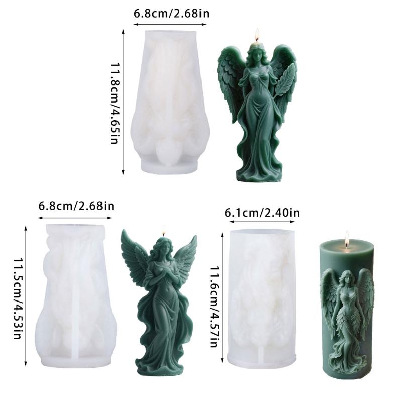 Flexible Engelsflügel Silikonkerzenform für Bastelarbeiten zu Hause und Dekorative Aromatherapie-Steine