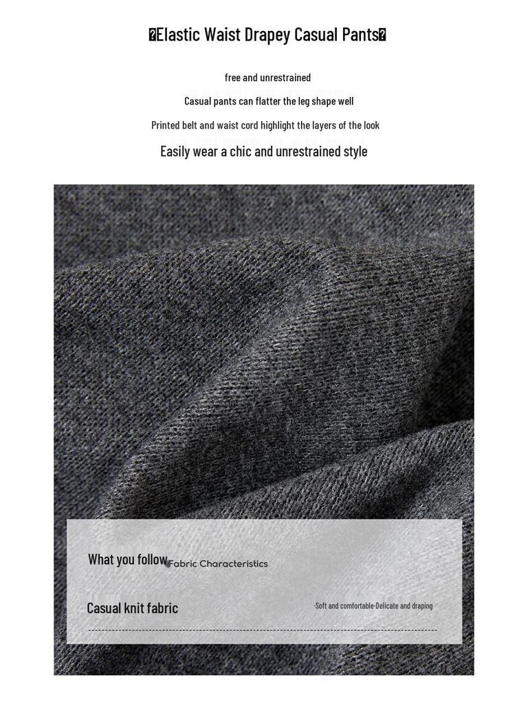 Shechi Women's Elastic Waist Draped Wide-Leg Casual Pants