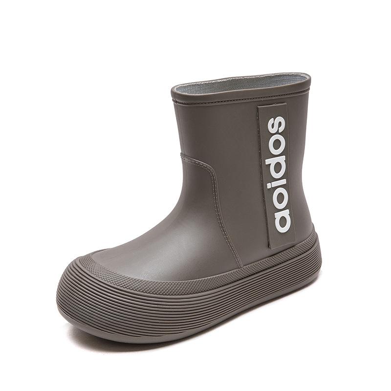 

Обувь для колледжа, ветро- и дождезащитная женская нескользящая обувь для воды, резиновые сапоги средней высоты, модные сапоги для воды, резиновая обувь для кухни и автомойки 40