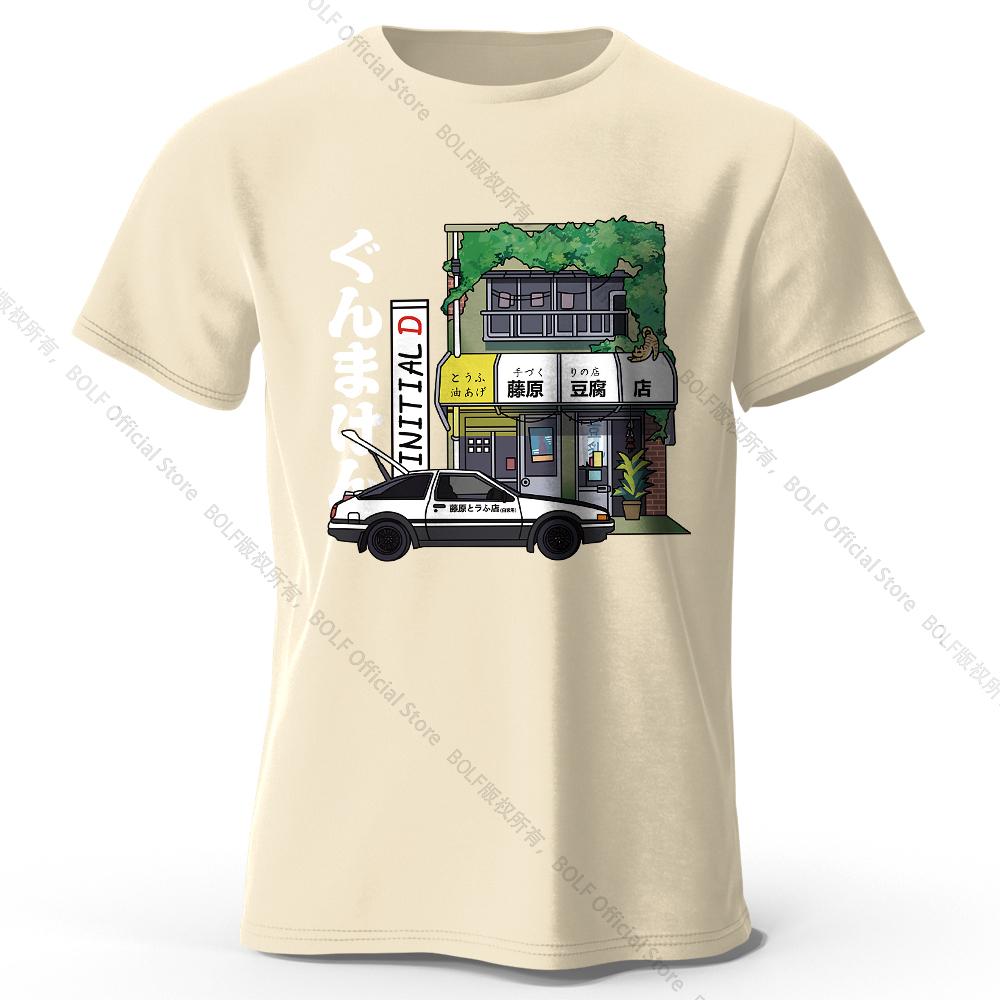 

Fujiwara Tofu Shop AE86 Printed Unisex Men Women T-Shirt Tees Tops 100% Cotton Initial D Graphic Drift Streetwear 4XL