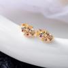 Four-leaf Clover Colored Diamond Earrings - High-End Women's Jewelry