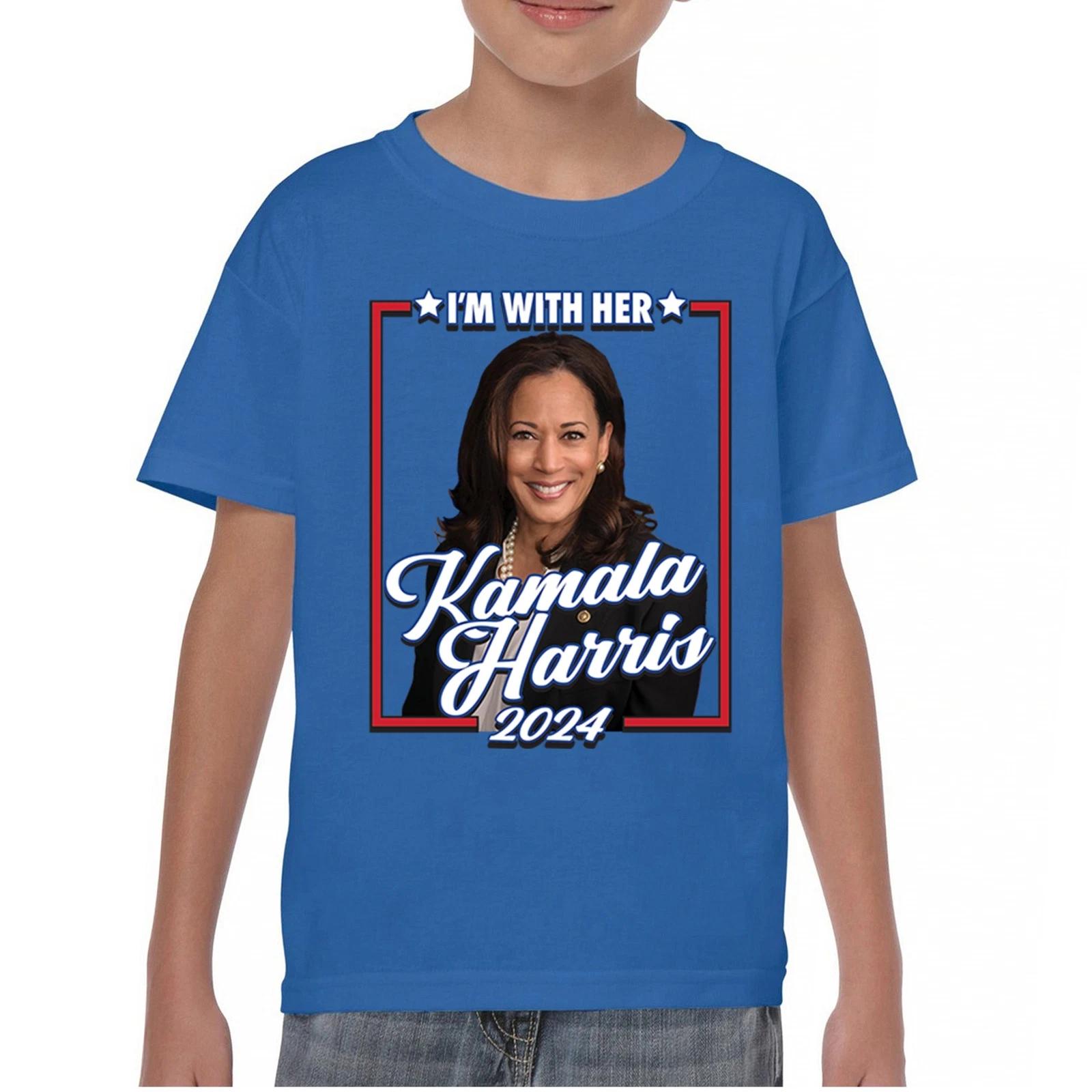 I m With Her Kamala Harris 2024 Youth kids boys T-Shirt President 47 I m Speaking Kids 140