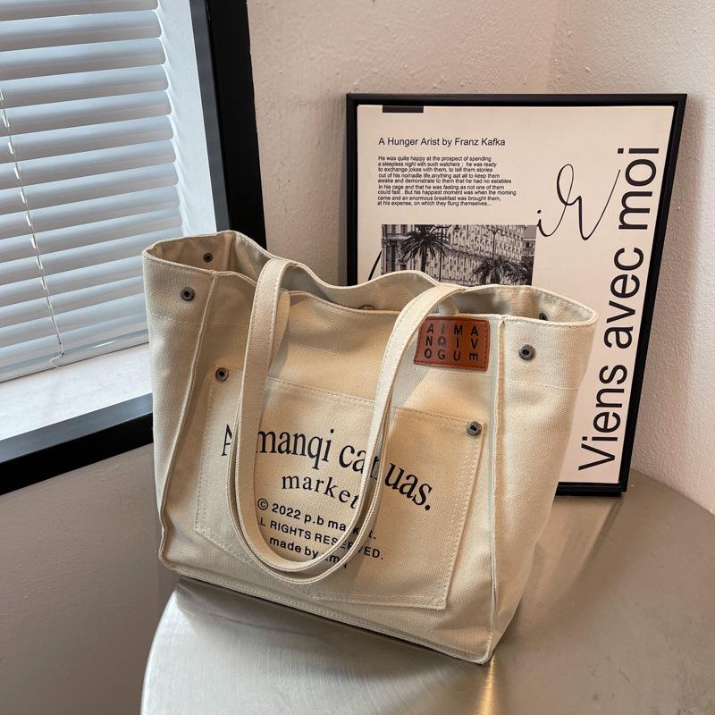 

Оригинальная японская литературная холщовая сумка-тоут – Универсальная для студентов и покупок