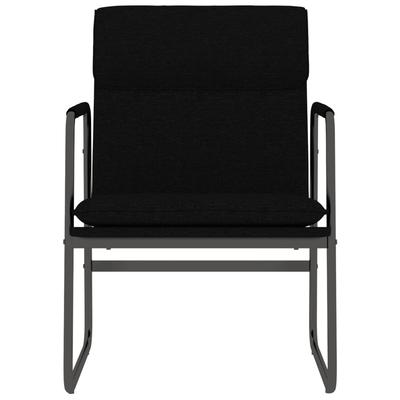 Lounge Chair Black 55 X 64 X 80 Cm Fabric