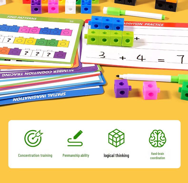Children's Magic Cube Building Blocks - Educational Math Puzzle for Cognitive Development and Early Learning