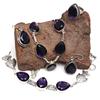 Necklace Bracelet Amethyst Set Jewelry Crystal Quartz Pendant Natural Stone