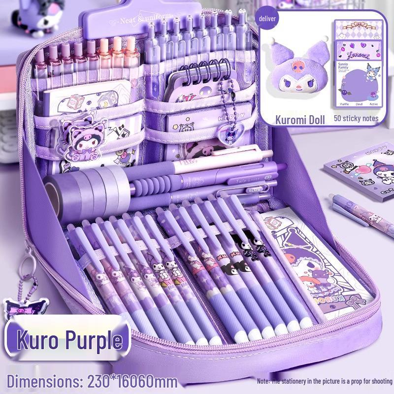 2026 Girls' Pencil Case: Stylish, High-Capacity Stationery Box Set for Primary & Junior High Students