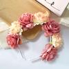 Floral Headband For Women Girls Artificial Bohemian Flower Crown Fashion Hair Accessory For Wedding Festival Party
