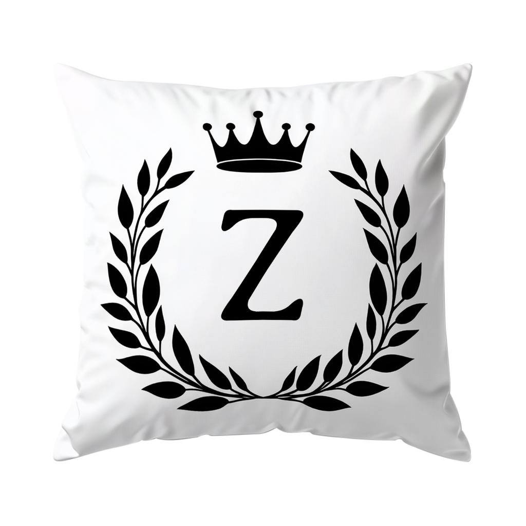 A-Z Crown Letters Decorative Cushions Pillowcase Polyester Cushion Cover Throw Pillow Sofa Decoration Pillowcover Home Decor