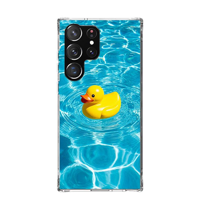 Rubber Ducks Swimming Pool Phone Case For Samsung Galaxy S26 S25 Edge S24 S23 FE S22 Ultra S21 Plus S20 + Fundas Cover Coque Gal