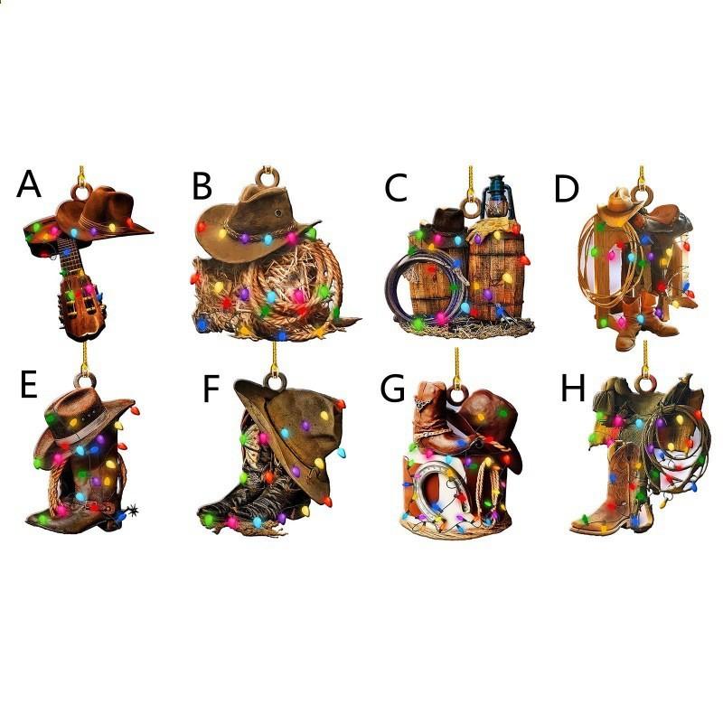 

Style Vintage Acrylic Christmas Tree Ornaments In A Set Of Eight For Holiday Cheer Set of Eight
