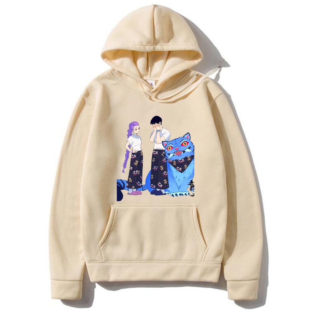 KPop Demon Hunters Derpy Tiger Graphics Hoodie Men Women Cute Kawaii Sportswear Vintage Fleece Fashion Long Sleeve