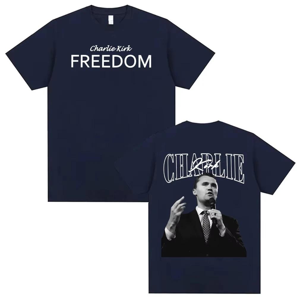 Spravedlnost pro Charlieho Kirka Oblečení s motivem svobody Tričko Unisex Oblečení Letní trička Dámská Nadměrná velikost Neformální Pohodlné Trička Streetwear