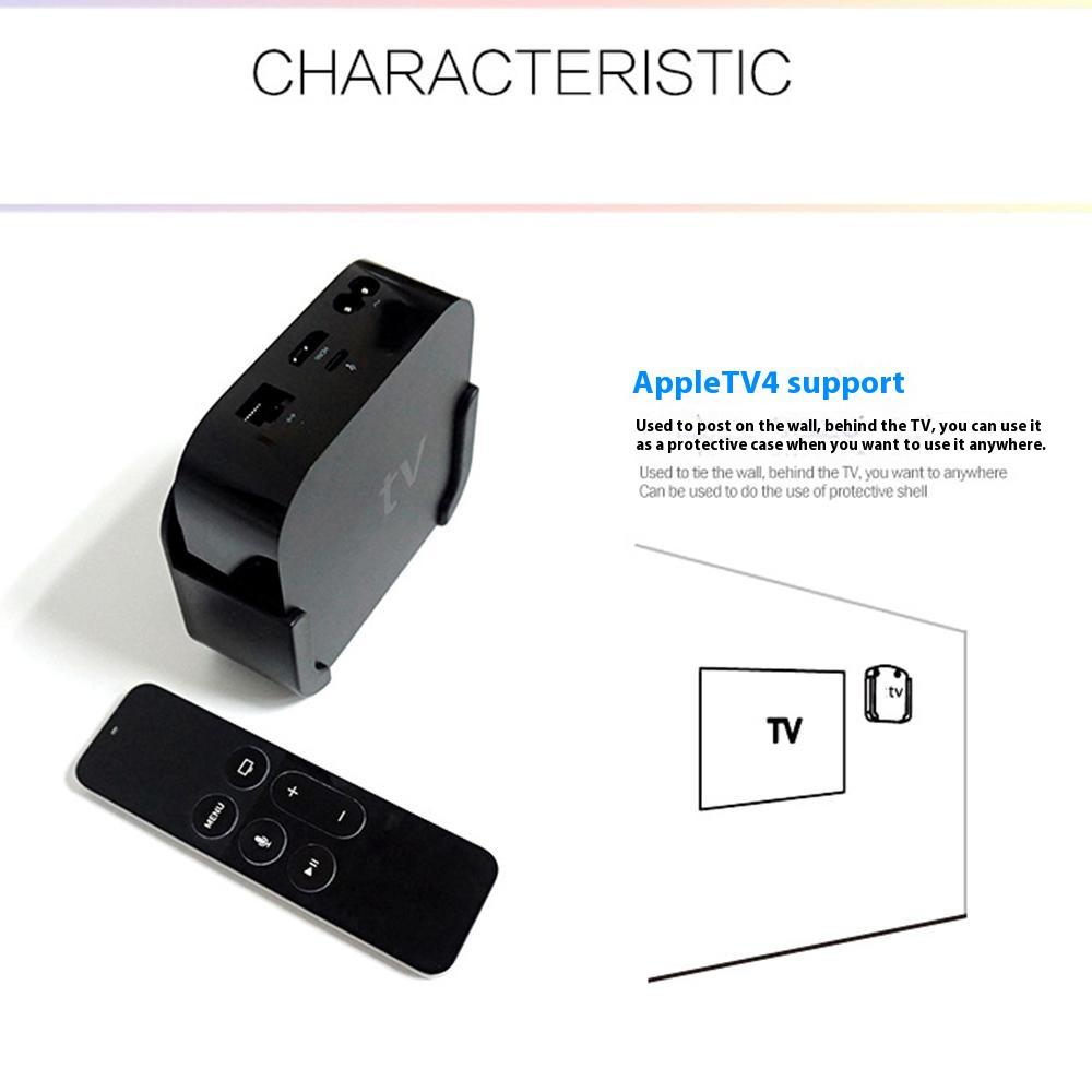 For Apple TV 4 Wall Mount Bracket Plastic Holder Stand