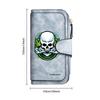 Cool Skull Print Wallet Card Holder Long Purse Forever Style