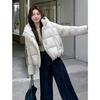 White duck down foreign style age-reducing short small hooded down jacket temperament thin coat