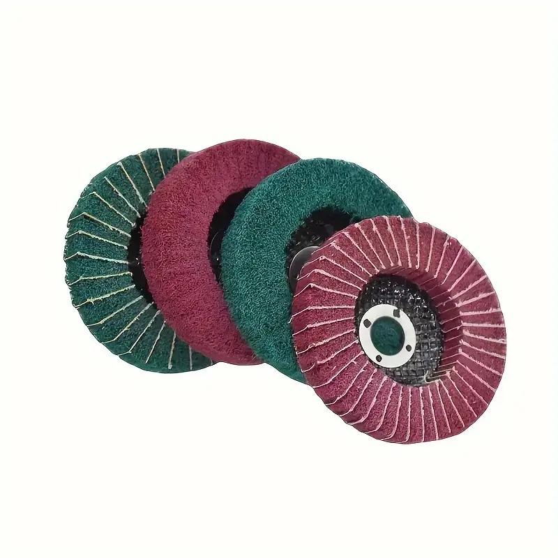 4Pcs nylon fiber flip metal polishing wheel for burring and rust removal on complex surfaces and welds