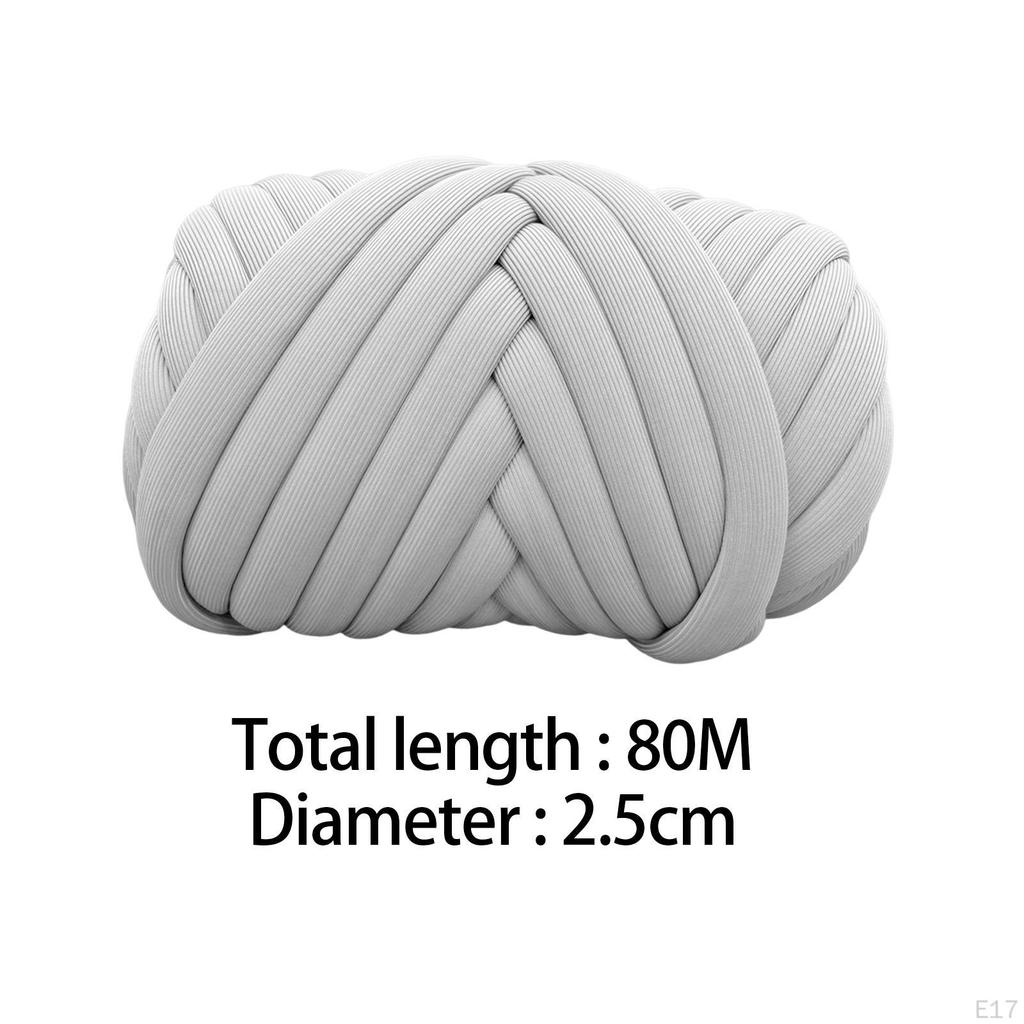 1000 G Filato Grosso, Diametro Bobina Jumbo 2,5 Cm, Lunghezza 80 M, Lavabile, Lavorato a Mano, Voluminoso