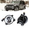 2Pcs Bumper Fog Lights Waterproof 4Inch LED High Brightness Fog Driving Lights Replacement for Jeep Wrangler