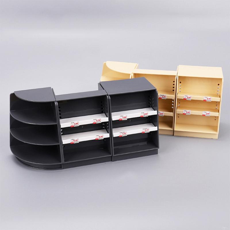 Dollhouse Miniature Supermarket Empty Shelf Mini Display Stand Storage Rack Model Toy Decor