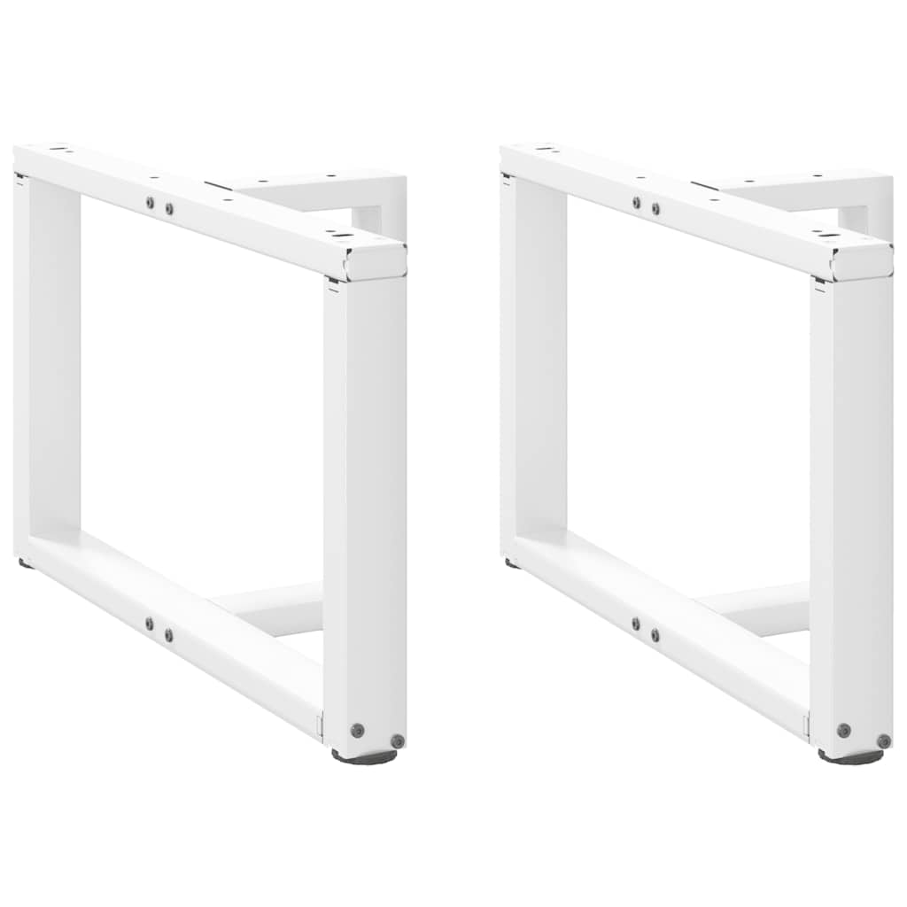 Vidaxl Nogi Do Stolika Kawowego, 2 Pcs., Białe, 60X25X(42-43) Cm, Stal