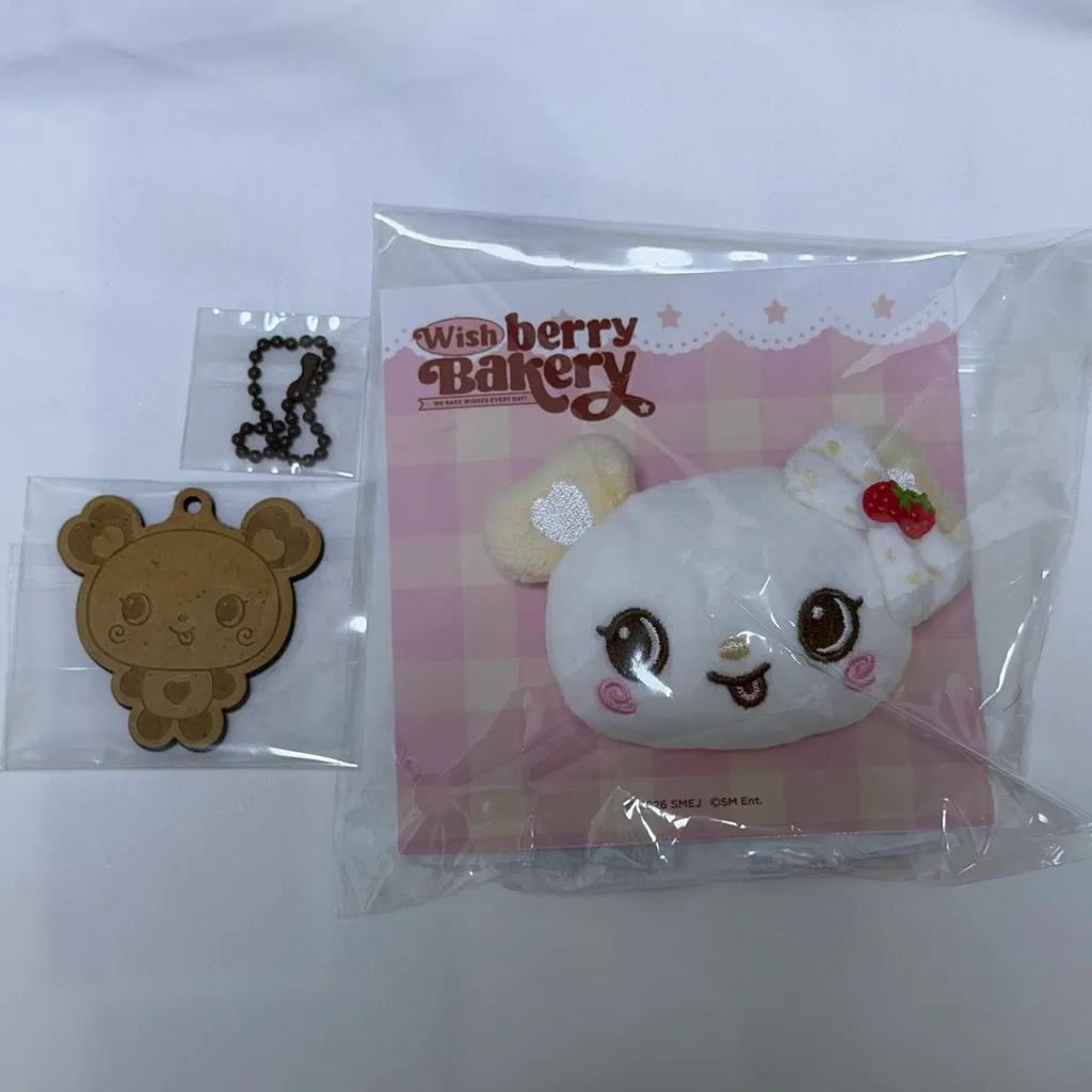 NCT Wish Wishberry Bakery Japan Pop-Up Sakuya Pang Wish Doll Badge Cookie Keyring Random Toy