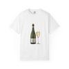 Champagnerflasche und Glas T-Shirt | Sushi-Tisch-Illustration T-Shirt 1