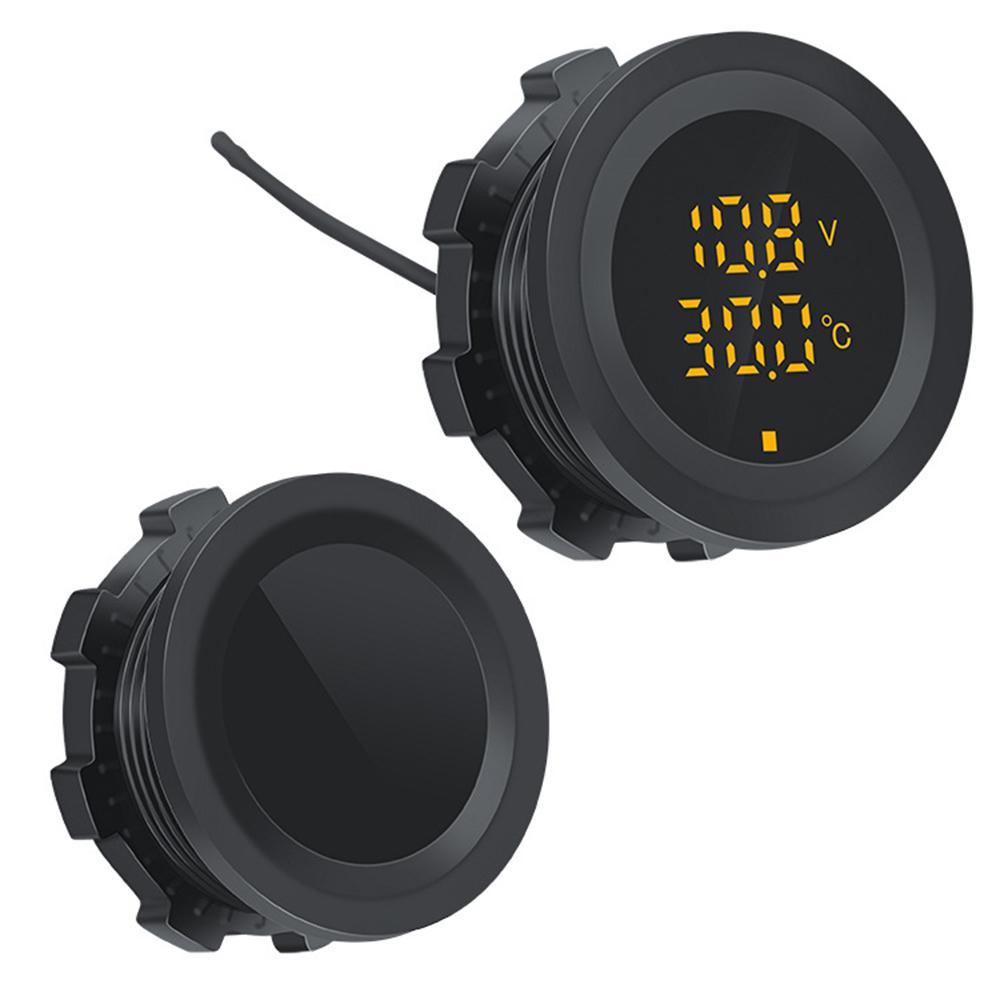 12V-24V Car Digital Voltmeter DC 5V To 30V Voltage Tester LED Color Screen Temperature and Voltage Meter For Car Motorcycle Boat