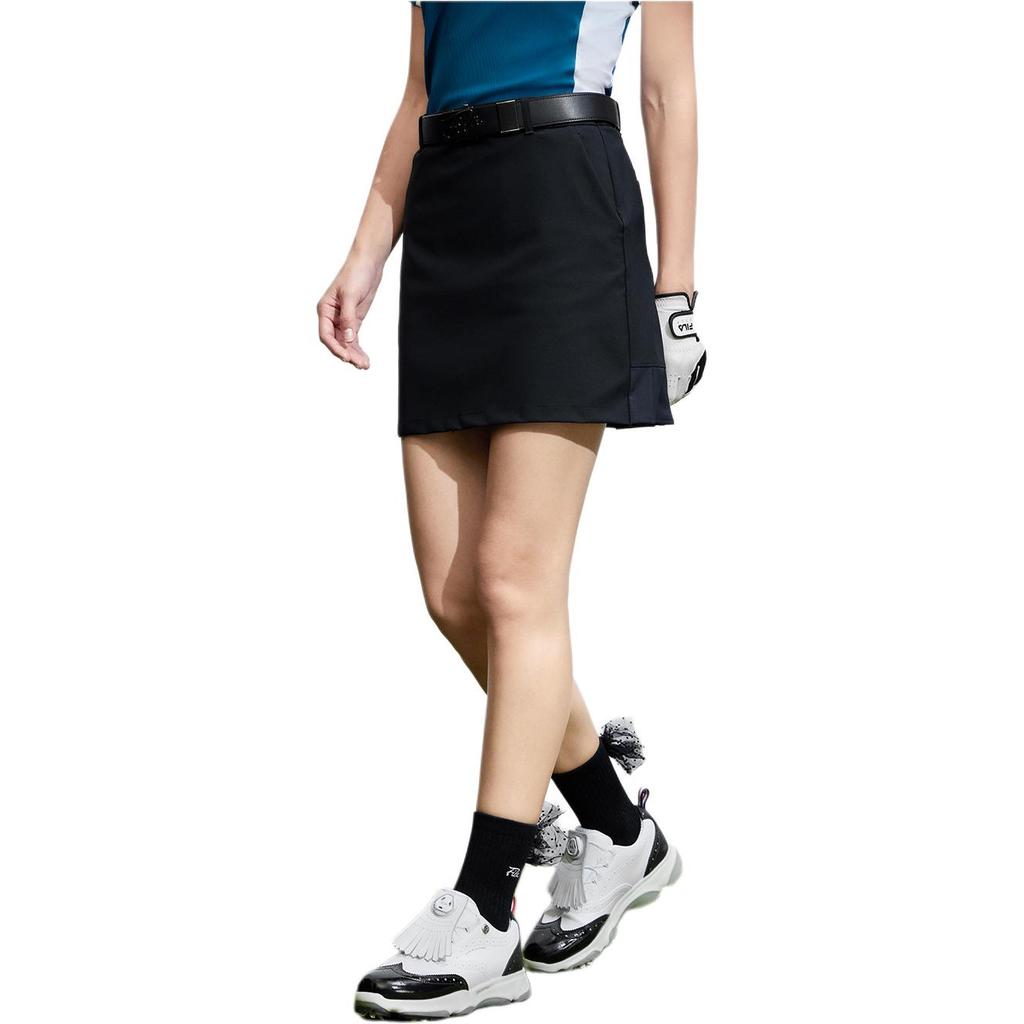 Fila Golf Series Woven Solid Comfortable Casual Skirt Women skirts Black A11W415311F-BK