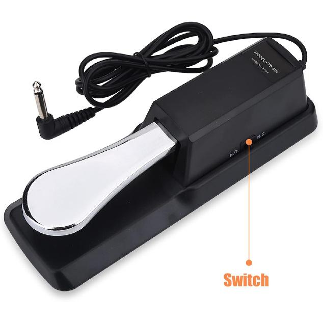 Keyboard Sustain Pedal, Universal Digital Piano Foot Pedal with Non-slip Bottom for Keyboards