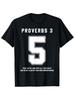 Men's ChristianT-shirt - Proverbs 35 Bible Verse Black and White Design, Regular Summer Short-sleeve