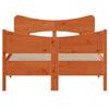 Vidaxl Bed Frame Without Mattress, Waxed Brown, 120X190 Cm, Pine