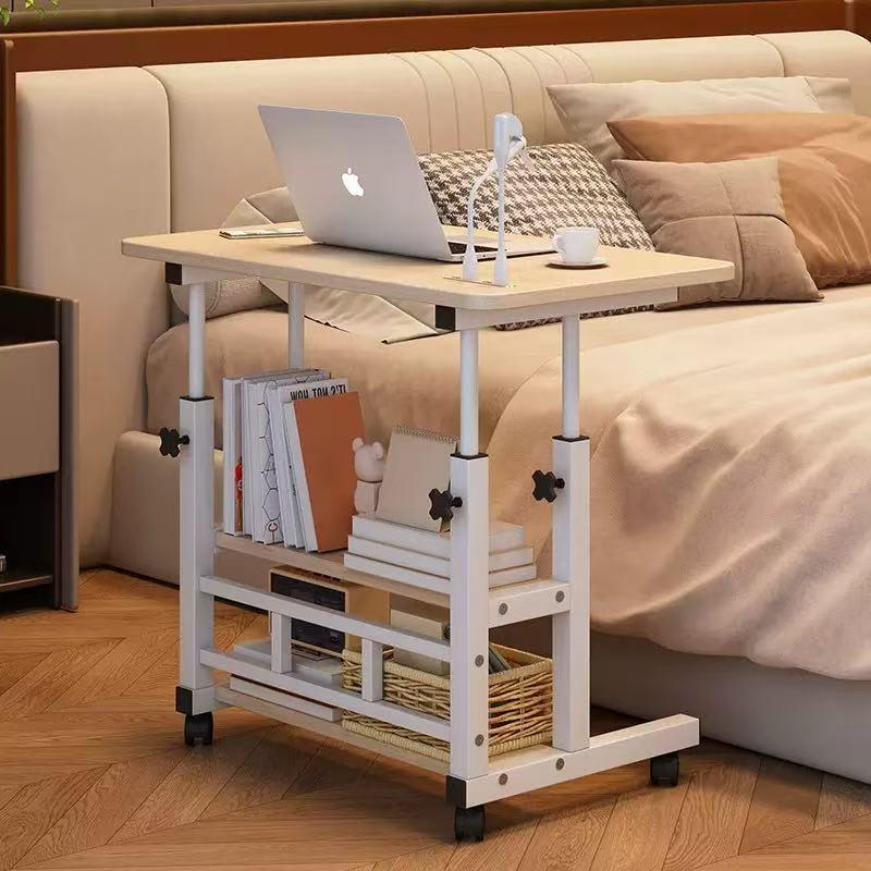 USB LED Light & Fan Table: Adjustable, Portable, Multi-Functional Bedside Solution for Seniors