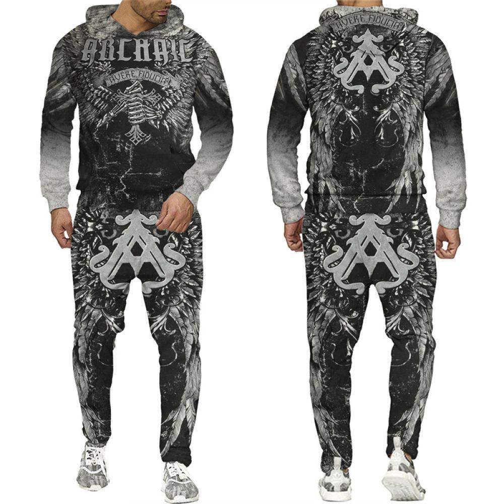 Готическая толстовка с принтом черепа/спортивный костюм с 3D-принтом — фото 28