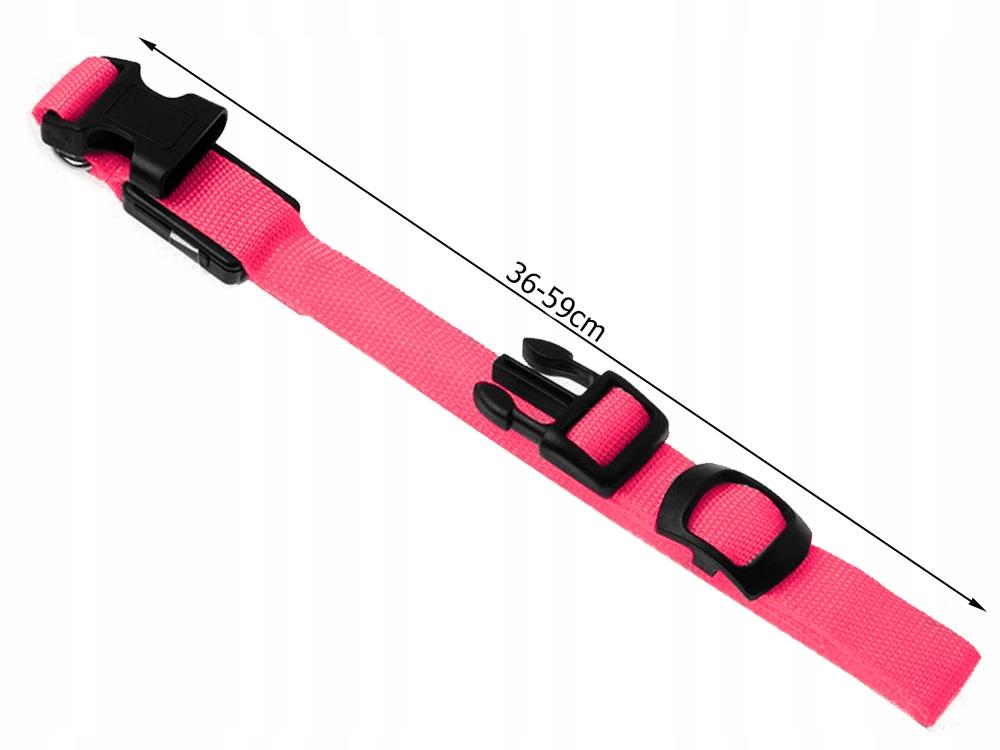 Obroża Świecąca 45-52Cm Różowa (240) Gab_A