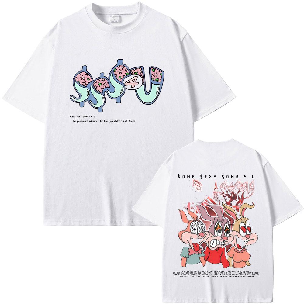 

Limited Rapper PARTYNEXTDOOR & Drake Some Sexy Songs 4 U SSS4U 2025 Merch T-shirts Unisex Unisex Fashion Hip Hop Oversized T Shirts L