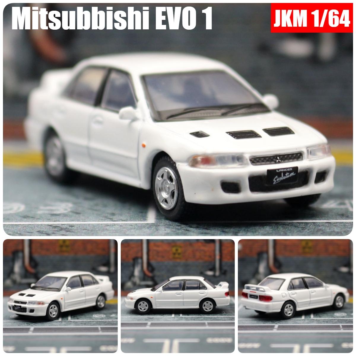 

1/64 Mitsubishi Lancer Evolution EVO 1 1993 Игрушечная машинка 1/64 JKM Литой металл Суперспортивный автомобиль Модель Миниатюрная коллекция Подарок белый
