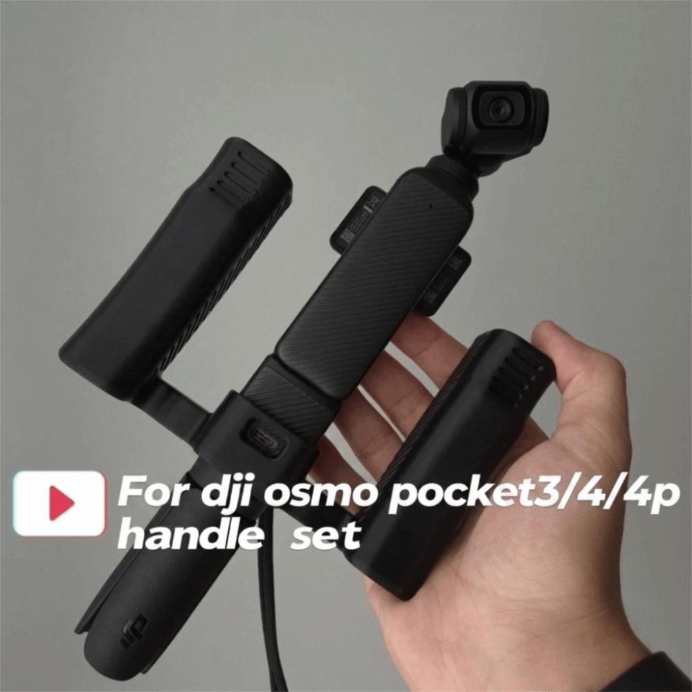 Durable Non-Slip Camera Grip Handle Set for DJI Osmo Pocket 3/4/4p Vlogging Accessory