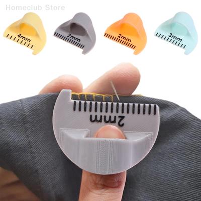 Nähnadelstärken-Messwerkzeug, Fingerlineal Nähschablone für gleichmäßige Stiche, Fingerschutz, DIY Stickanleitungswerkzeug