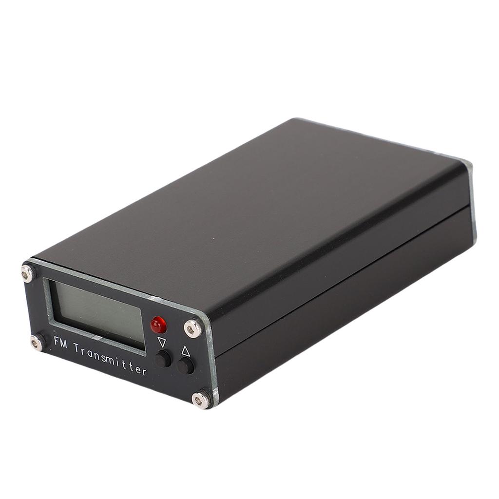 FM Transmitter LCD Frequency Display Stereo Broadcast Transmitter with 1M Telescopic Antennae 2KM
