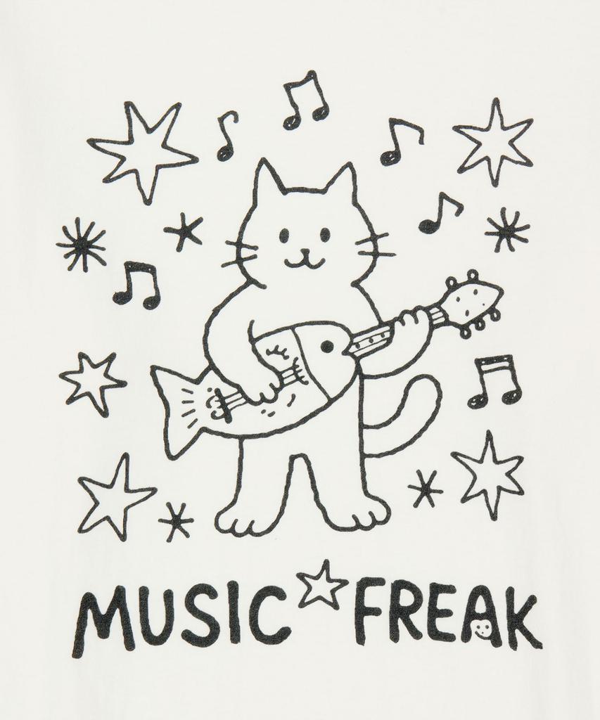 Myujigpeulikeu Lo-Fi Kitty Jam T-Shirt - White